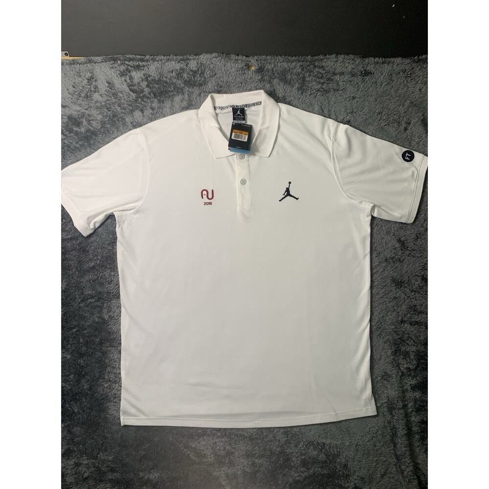 Nike Air Jordan Jumpman Polo Shirt Men’s 2XL White Dri-Fit